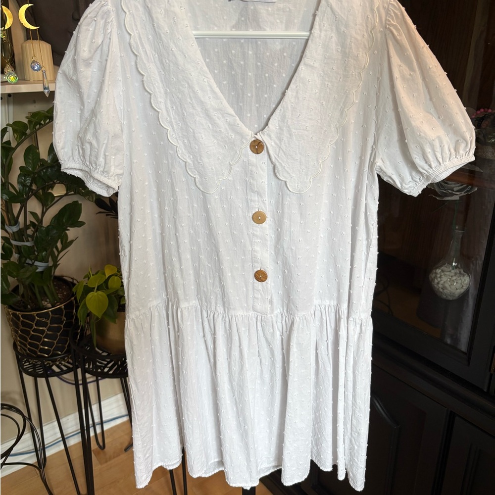 ZaraWhite Button-Down Women's dress